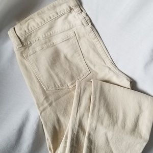J. Crew Off-White Toothpick Skinny Jeans 28 Ankle
